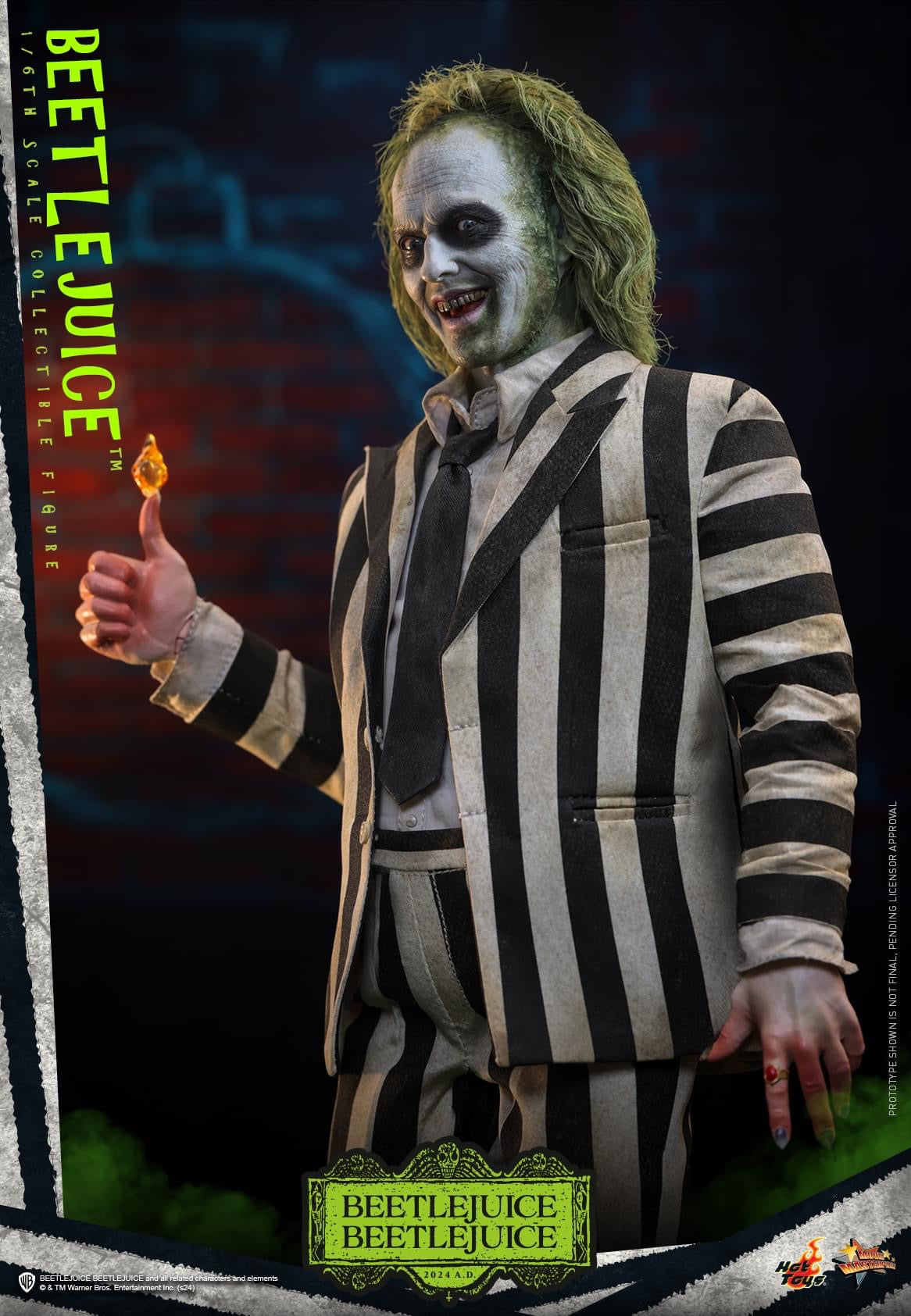 Preventa Figura Beetlejuice marca Hot Toys MMS767 escala 1/6