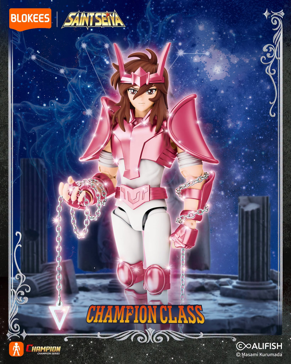 EN STOCK Andromeda Shun - Saint Seiya - Champion Class 14 - Model Kit marca Blokees (13.5 cm)