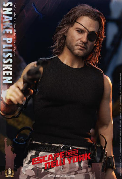 Pedido Figura SNAKE PLISSKEN (versión cabello real) - Escape from New York (1981) - Serie Crown marca Asmus Toys CRW004H escala 1/6