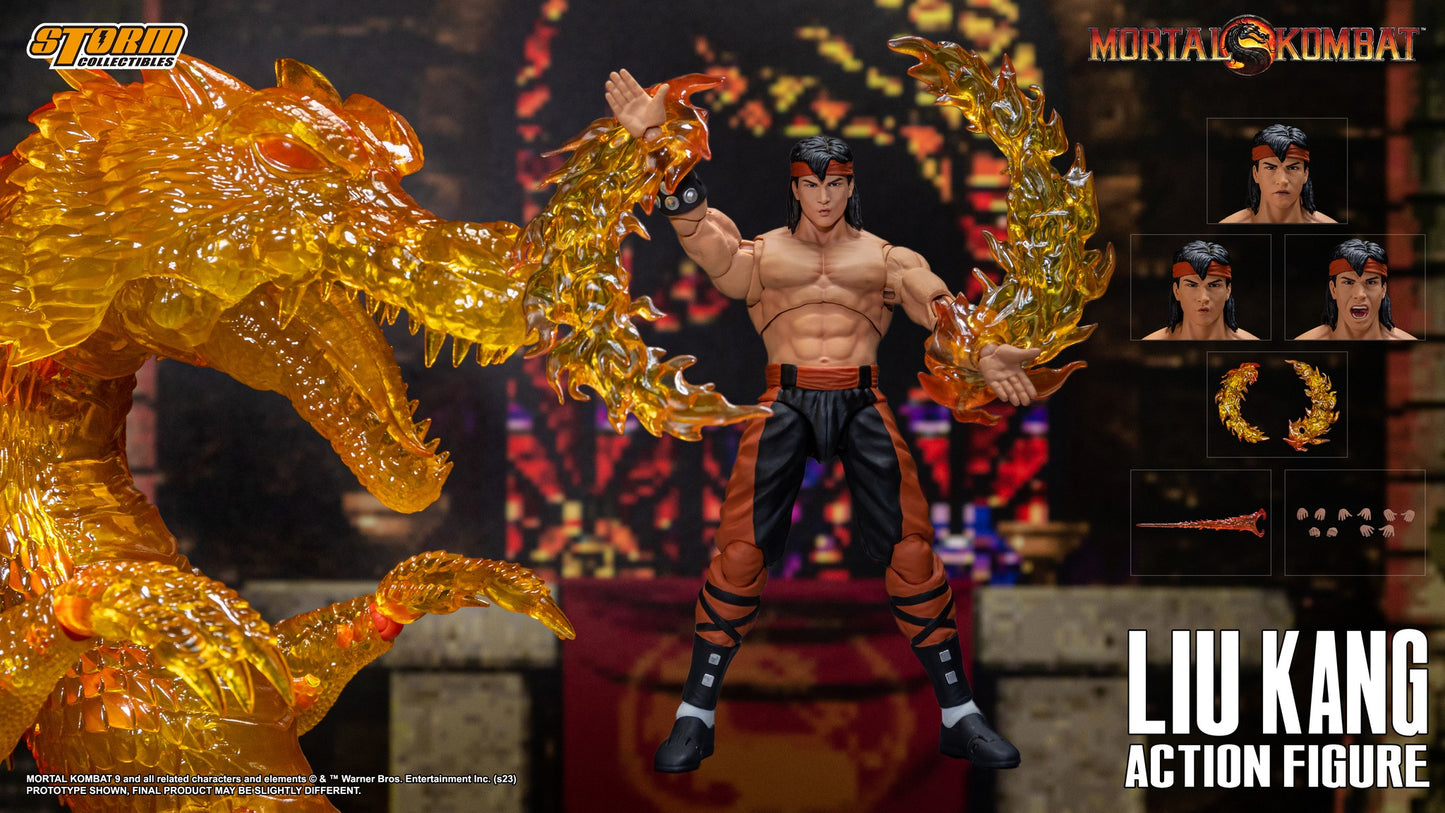 Preventa Figura Liu Kang y Dragon (Special Edition)- Mortal Kombat marca Storm Collectibles DCMK11 escala 1/12