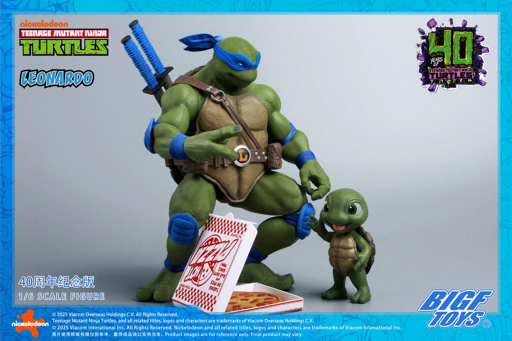 Preventa Figura TMNT LEONARDO - 40th Anniversary Edition marca BigFToys BIGF-001 escala 1/6