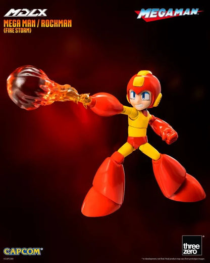 Preventa Figura MDLX Mega Man / Rockman (Fire Storm version) (Exclusive) marca Threezero 3Z0574 escala pequeña 1/12