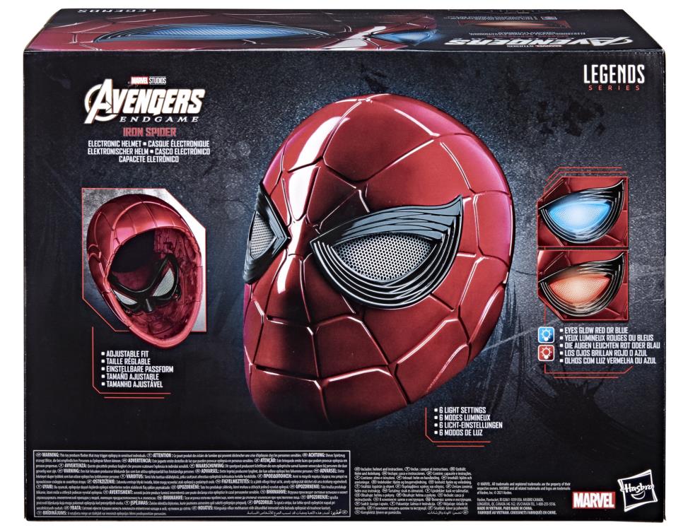 Pedido Casco Electrónico de Iron Spider - Avengers: Endgame - Marvel Legends marca Hasbro escala real 1/1