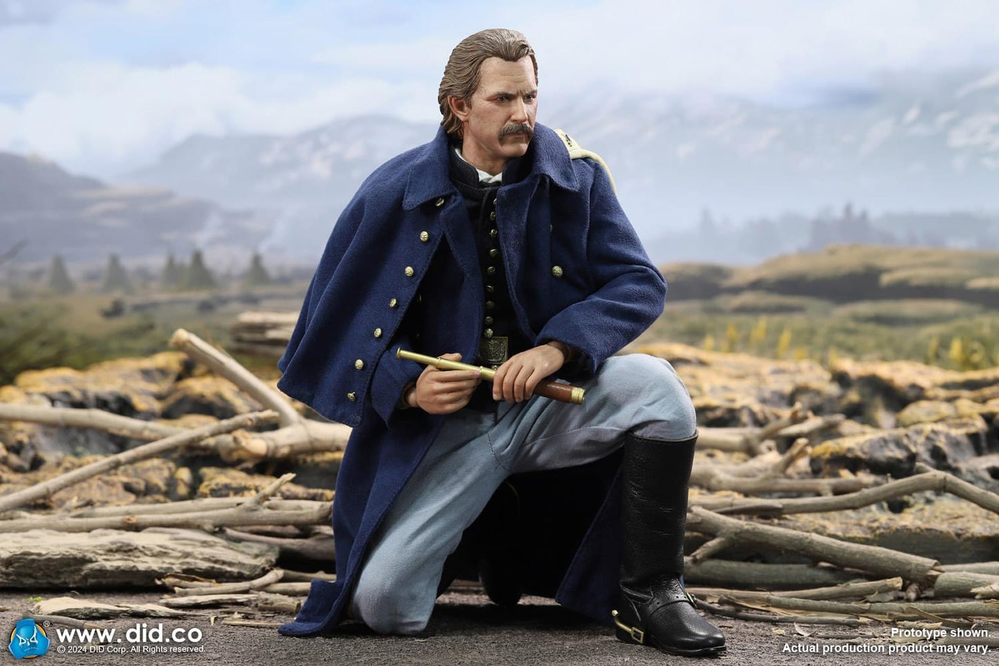 Preventa Figura Union Army Lieutenant John Dunbar - U.S. Civil War marca DID NS80175 escala 1/6