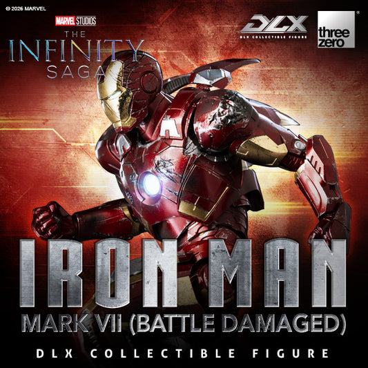 Preventa Figura DLX Iron Man Mark 7 (Battle Damage) - Avengers Infinity Saga marca Threezero 3Z0969 escala pequeña 1/12