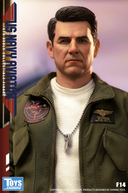 Preventa Figura US Navy Aviator (casual version) marca Shining Toys F14 escala 1/6