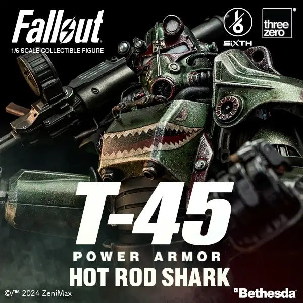 Preventa Figura T-45 Hot Rod Shark Power Armor - FALLOUT marca Threezero 3Z0774 escala 1/6