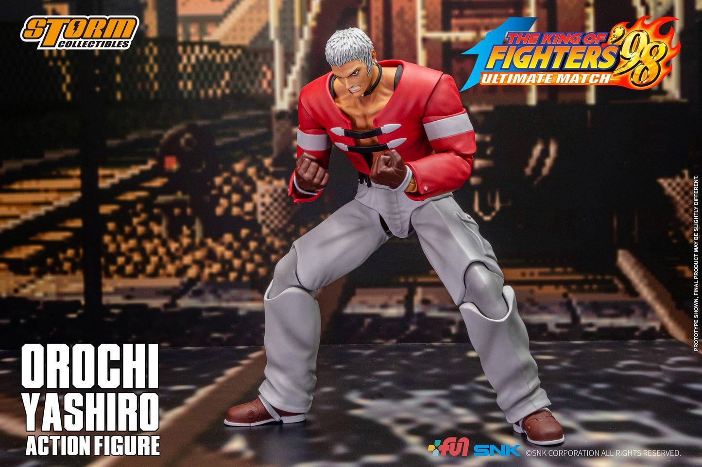 Preventa Figura OROCHI YASHIRO - The King of Fighters '98 Unlimited Match marca Storm Collectibles SKKF0 escala pequeña 1/12