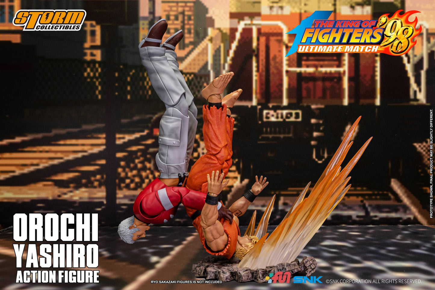 Preventa Figura OROCHI YASHIRO - The King of Fighters '98 Unlimited Match marca Storm Collectibles SKKF0 escala pequeña 1/12