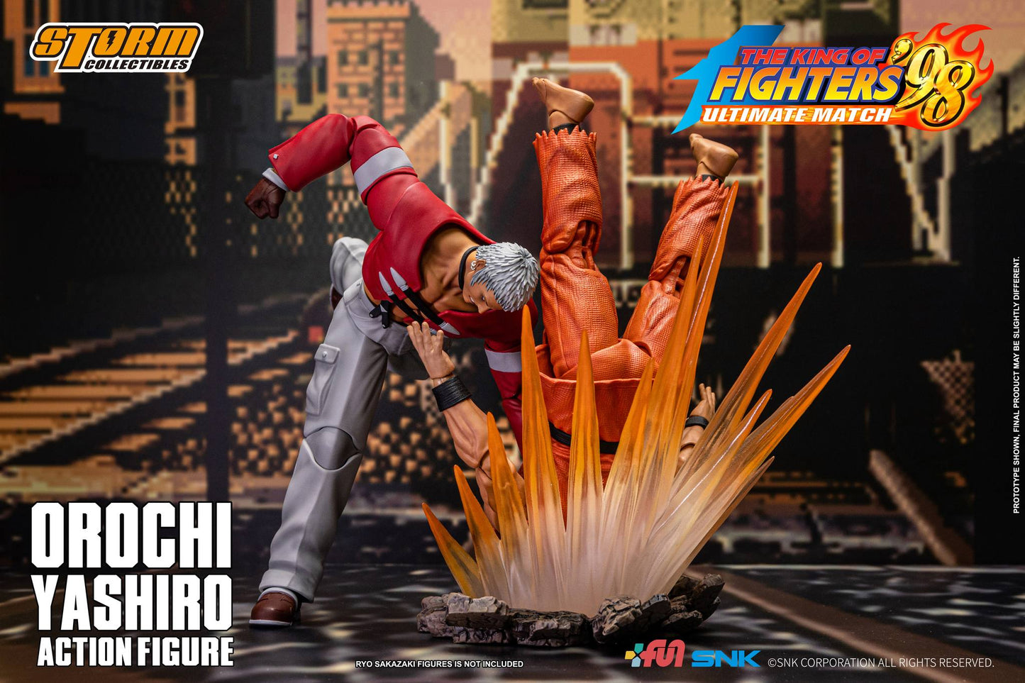 Preventa Figura OROCHI YASHIRO - The King of Fighters '98 Unlimited Match marca Storm Collectibles SKKF0 escala pequeña 1/12