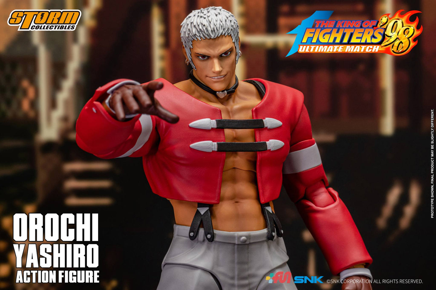 Preventa Figura OROCHI YASHIRO - The King of Fighters '98 Unlimited Match marca Storm Collectibles SKKF0 escala pequeña 1/12