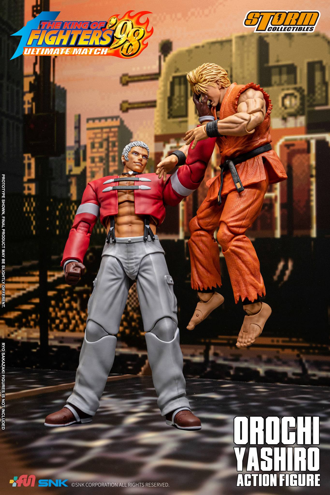 Preventa Figura OROCHI YASHIRO - The King of Fighters '98 Unlimited Match marca Storm Collectibles SKKF0 escala pequeña 1/12