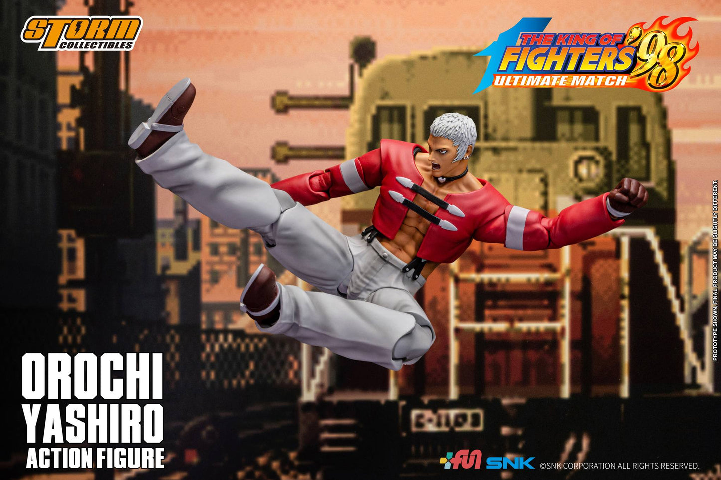 Preventa Figura OROCHI YASHIRO - The King of Fighters '98 Unlimited Match marca Storm Collectibles SKKF0 escala pequeña 1/12