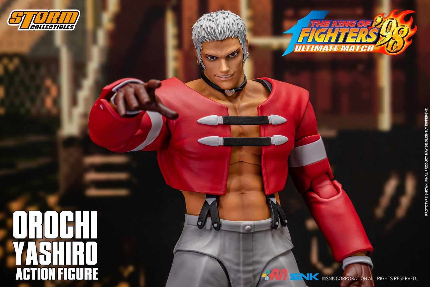 Preventa Figura OROCHI YASHIRO - The King of Fighters '98 Unlimited Match marca Storm Collectibles SKKF0 escala pequeña 1/12