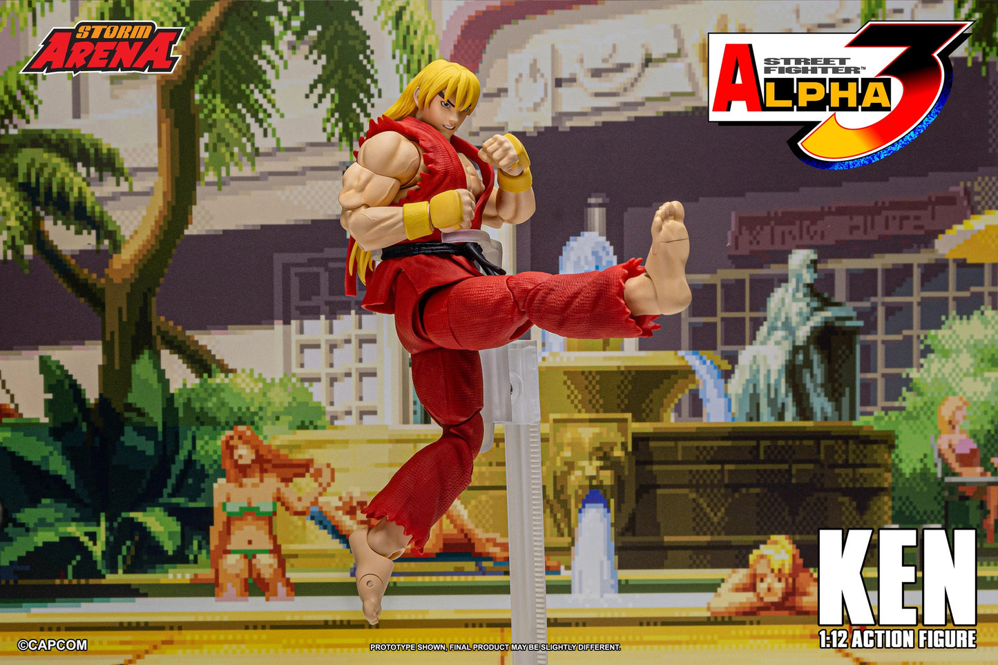 Preventa Figura KEN (Storm Arena) - Street Fighter Alpha 3 marca Storm Collectibles SFSA01 escala pequeña 1/12