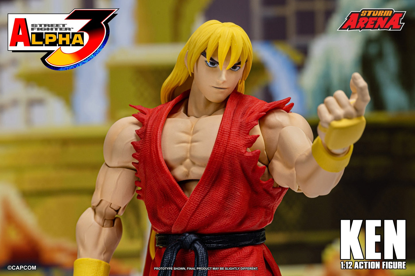 Preventa Figura KEN (Storm Arena) - Street Fighter Alpha 3 marca Storm Collectibles SFSA01 escala pequeña 1/12