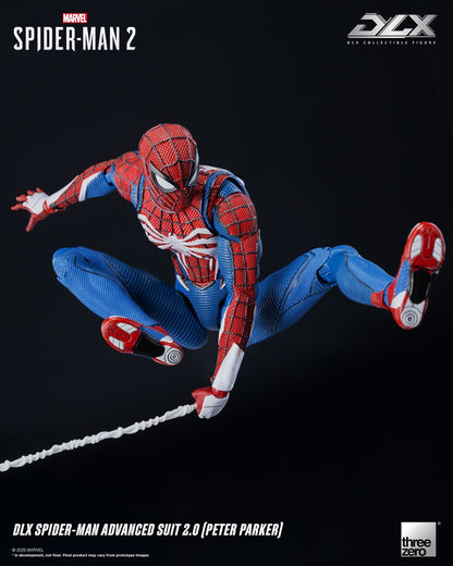 Preventa Figura DLX Spider-Man 2 Advanced Suit 2.0 (Peter Parker) marca Threezero 3Z0936 escala 1/12