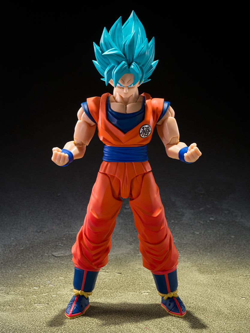 EN STOCK Figura SON GOKU - BLUE POWER TRANSCENDING LIMITS - S.H.Figuarts marca Bandai Namco escala 1/12