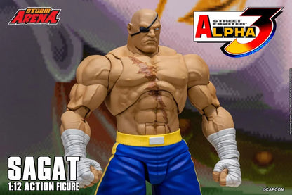 Preventa Figura SAGAT (Storm Arena) - Street Fighter Alpha 3 marca Storm Collectibles SFSA03 escala pequeña 1/12