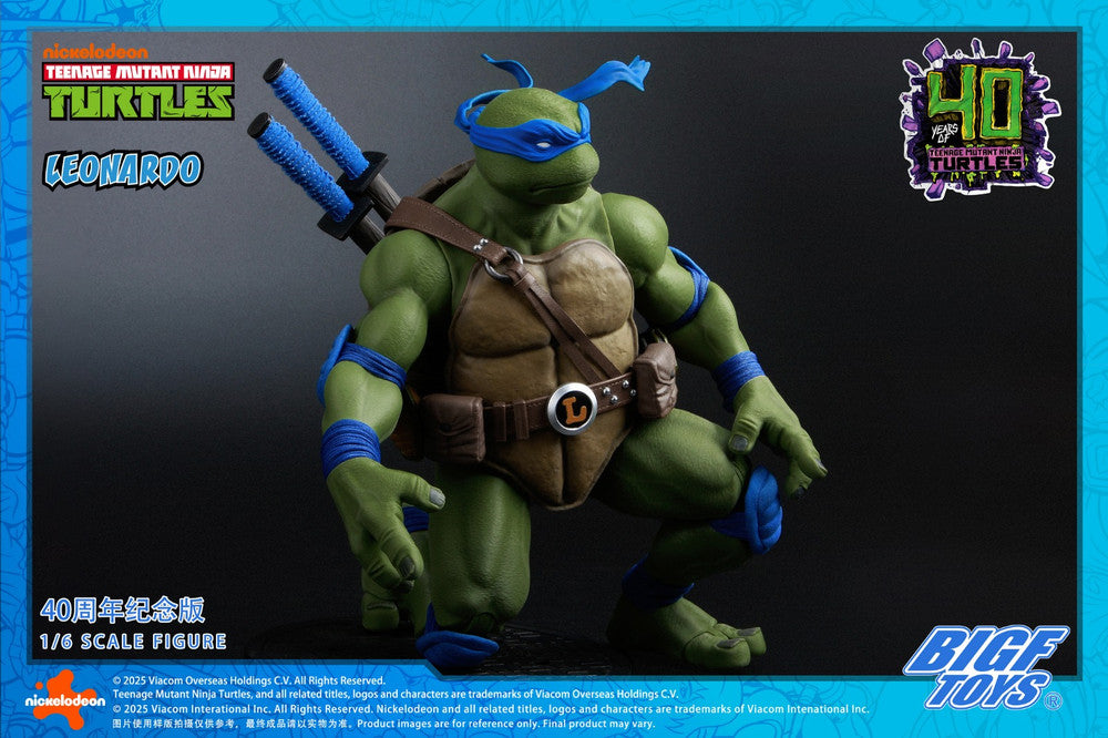Preventa Figura TMNT LEONARDO - 40th Anniversary Edition marca BigFToys BIGF-001 escala 1/6