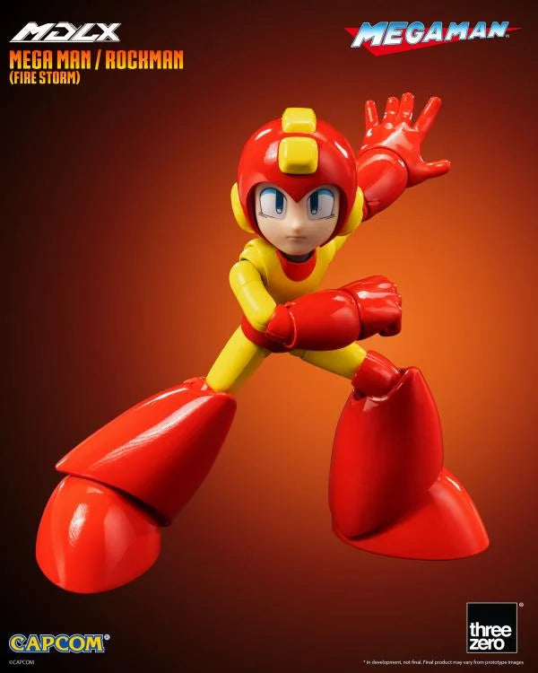 Preventa Figura MDLX Mega Man / Rockman (Fire Storm version) (Exclusive) marca Threezero 3Z0574 escala pequeña 1/12