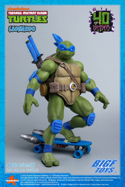 Preventa Figura TMNT LEONARDO - 40th Anniversary Edition marca BigFToys BIGF-001 escala 1/6