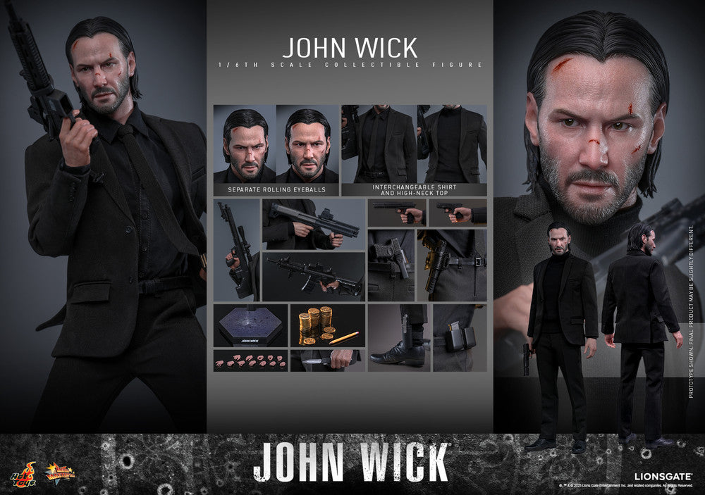 Preventa Figura JOHN WICK - John Wick marca Hot Toys MMS832 escala 1/6