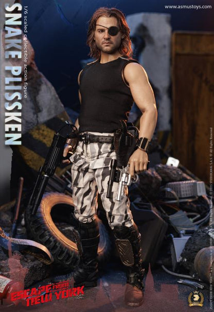 Pedido Figura SNAKE PLISSKEN (versión cabello real) - Escape from New York (1981) - Serie Crown marca Asmus Toys CRW004H escala 1/6