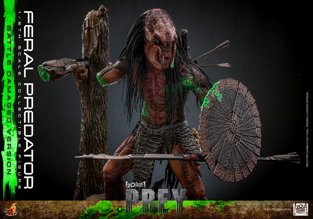 Preventa Figura Feral Predator (Battle Damaged Version) - Prey marca Hot Toys TMS173 escala 1/6