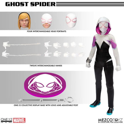 Preventa Figura Ghost Spider (Spider-Gwen) - Marvel Comics One:12 Collective marca Mezco Toyz 77310 escala pequeña 1/12