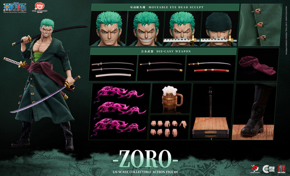 Preventa Figura ZORO (Standard Version) - One Piece marca Pixel Poses PP-200595 escala 1/6