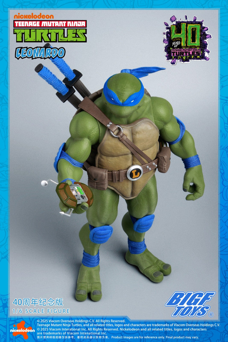 Preventa Figura TMNT LEONARDO - 40th Anniversary Edition marca BigFToys BIGF-001 escala 1/6