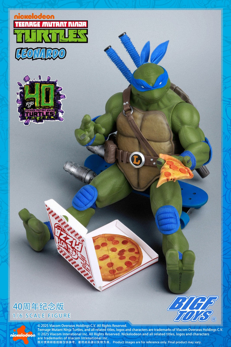 Preventa Figura TMNT LEONARDO - 40th Anniversary Edition marca BigFToys BIGF-001 escala 1/6