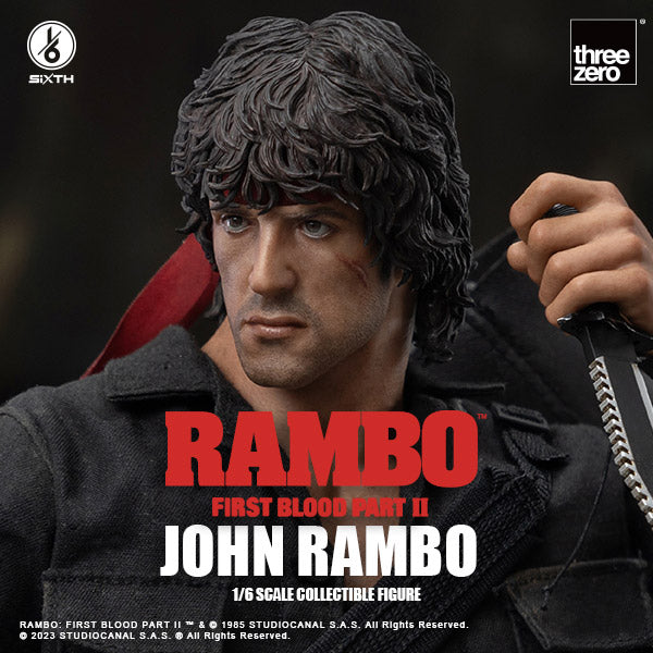 Preventa Figura John Rambo - Rambo: First Blood Part II marca Threezero 3Z0328 escala 1/6
