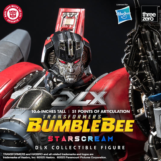Preventa Figura DLX Starscream – Transformers Bumblebee marca Threezero 3Z09430 (27 cm)