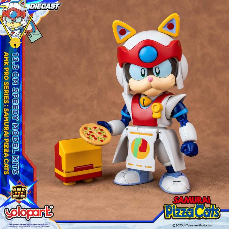 Preventa Figura Speedy (set doble) (Diecast)- Samurai Pizza Cats - AMK PRO Series - Model Kit marca Yolopark