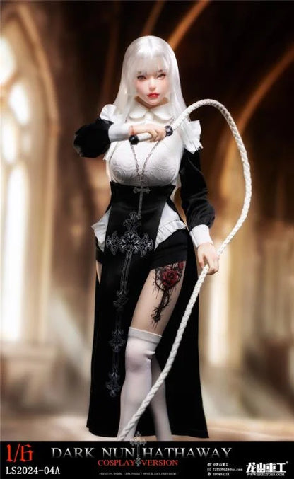 Preventa Figura Dark Nun Hathaway (white hair version) marca Long Shan Jin Shu LS2024-04A escala 1/6