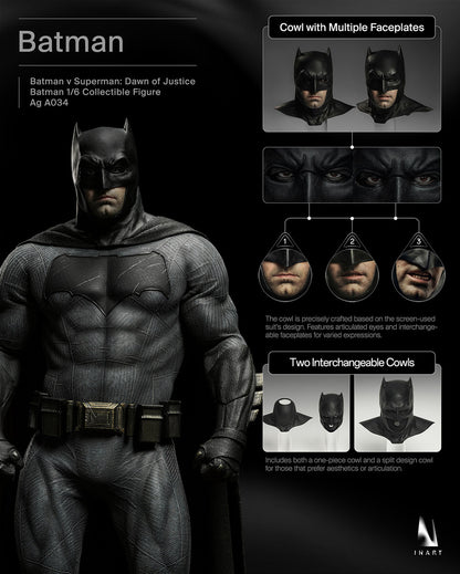 Preventa Figura BATMAN - Batman vs Superman: Dawn of Justice marca INART A034 Queen Studio escala 1/6