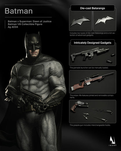 Preventa Figura BATMAN - Batman vs Superman: Dawn of Justice marca INART A034 Queen Studio escala 1/6