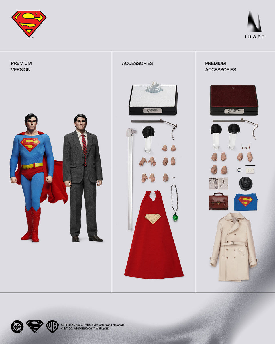 Preventa Figura SUPERMAN & CLARK KENT (Premium Edition) - Superman The Movie (1978) marca INART A035P Queen Studio escala 1/6