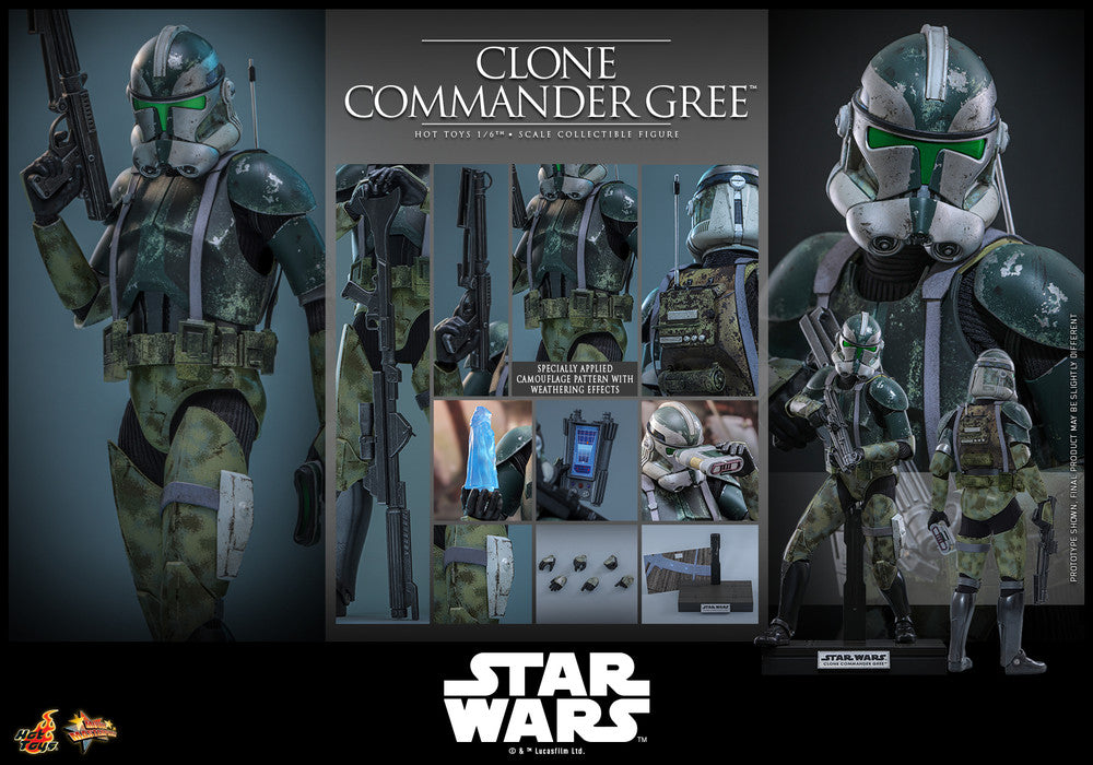 Preventa Figura Clone Commander Gree - Star Wars: Revenge of the Sith marca Hot Toys MMS877 escala 1/6