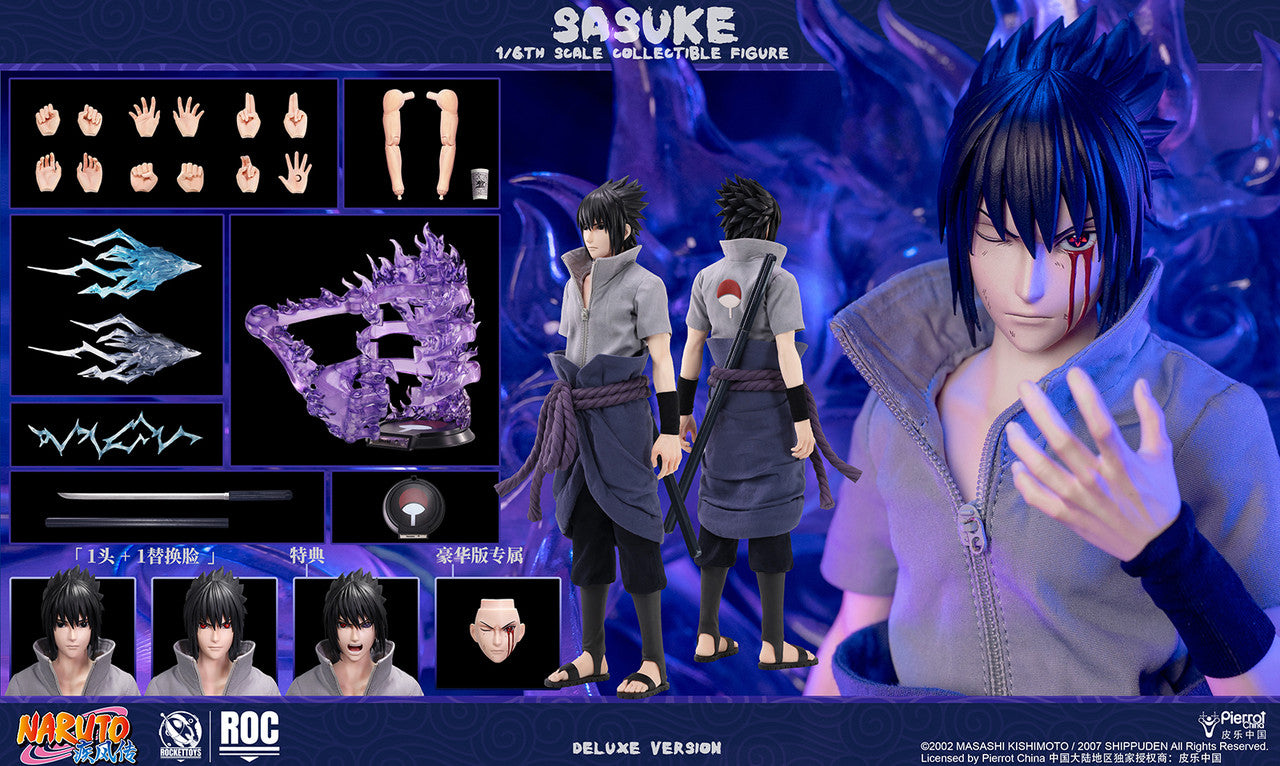 Preventa Figura Sasuke Uchiha (Deluxe version) - Naruto Shippuden marca Rocket Toys ROC-018 escala 1/6