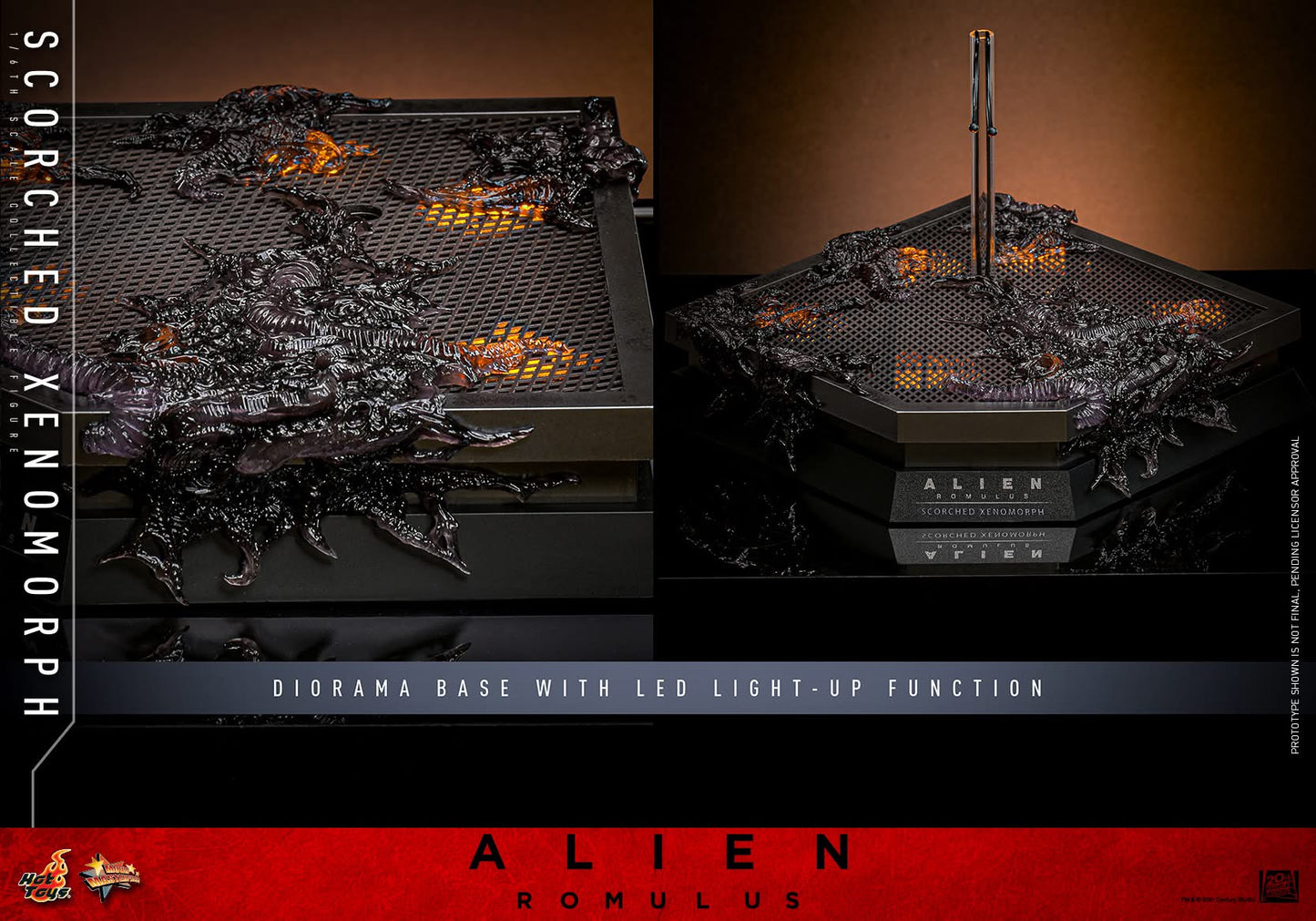 Preventa Figura Scorched Xenomorph - Alien: Romulus marca Hot Toys MMS784 escala 1/6