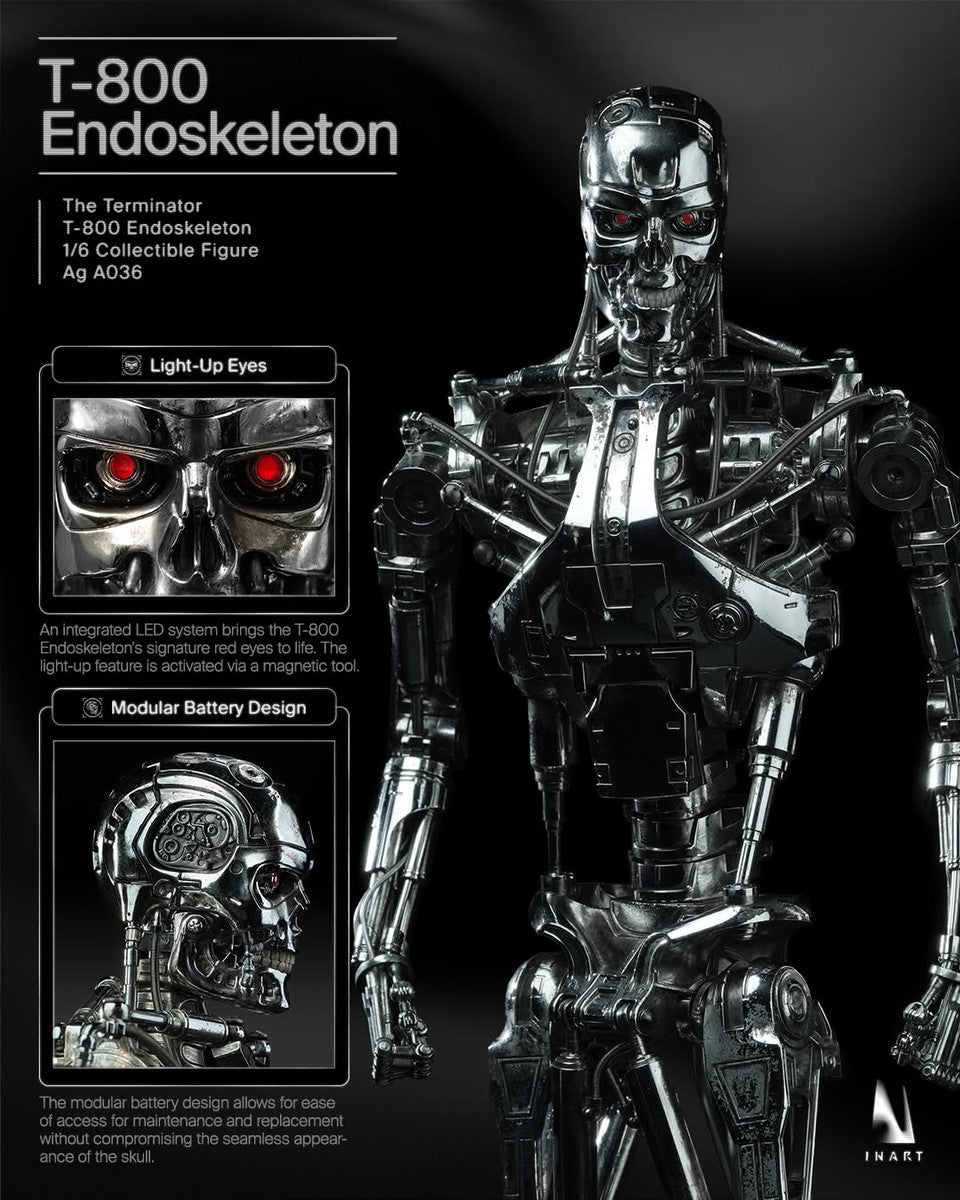 Preventa Figura T-800 Endoskeleton - The Terminator marca INART A036 Queen Studio escala 1/6