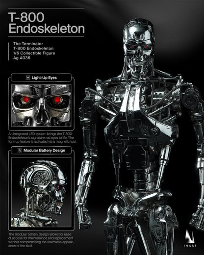 Preventa Figura T-800 Endoskeleton - The Terminator marca INART A036 Queen Studio escala 1/6