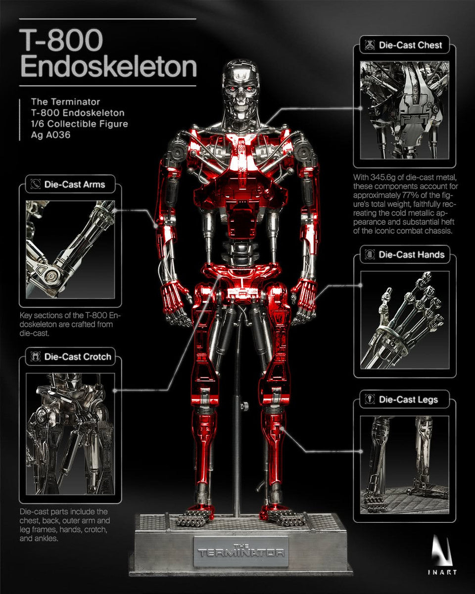 Preventa Figura T-800 Endoskeleton - The Terminator marca INART A036 Queen Studio escala 1/6