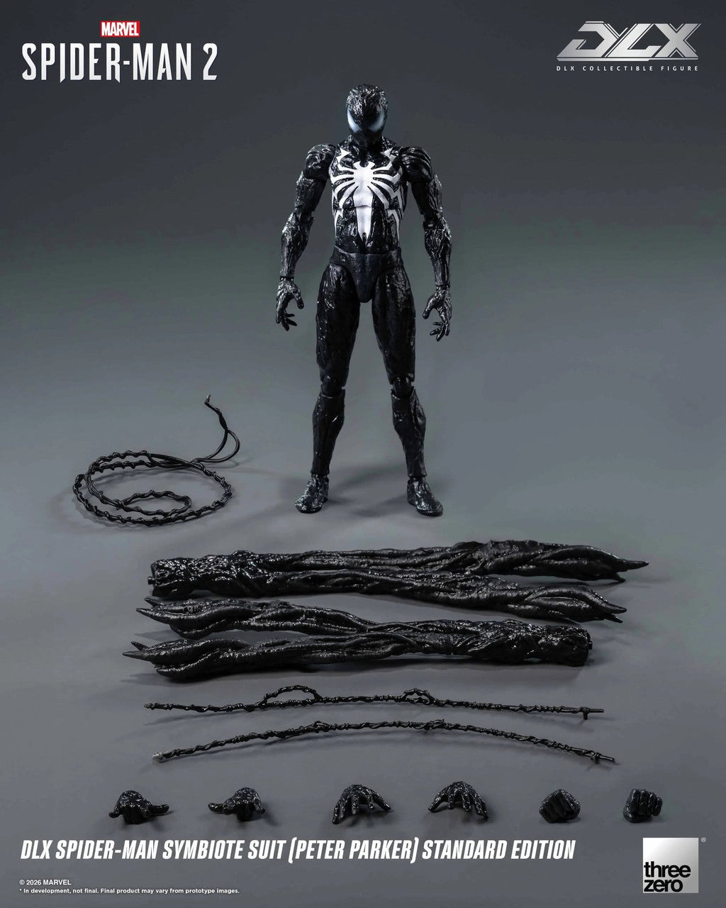 Preventa Figura DLX Spider-Man Symbiote Suit (Peter Parker) - Marvel’s Spider-Man 2 marca Threezero 3Z0966 escala 1/12