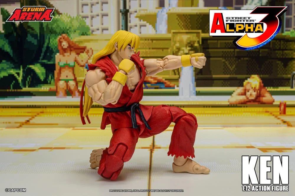 Preventa Figura KEN (Storm Arena) - Street Fighter Alpha 3 marca Storm Collectibles SFSA01 escala pequeña 1/12