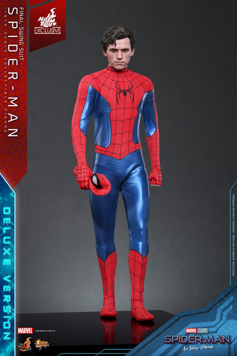 Preventa Figura Spider-Man (Final Swing Suit) Deluxe Version - EXCLUSIVE - Spider-Man: No Way Home marca Hot Toys MMS992 escala 1/6