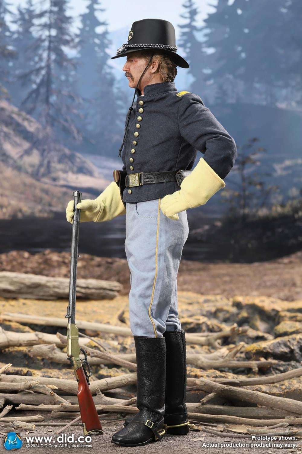 Preventa Figura Union Army Lieutenant John Dunbar - U.S. Civil War marca DID NS80175 escala 1/6